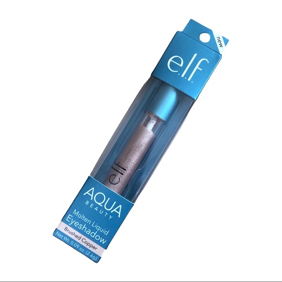 ELF Makeup Elf Aqua Beauty Molten Liquid Eyeshadow Metallic Brushed Copper Hydrating Poshmark